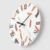 Boho Popular Feathers Luxe Collectie Grote Klok (Hoek)