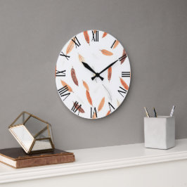 Boho Popular Feathers Luxe Collectie Grote Klok