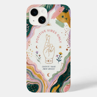 Boho Positieve Vibes Alleen Magie Abstract Case-Mate iPhone 14 Hoesje