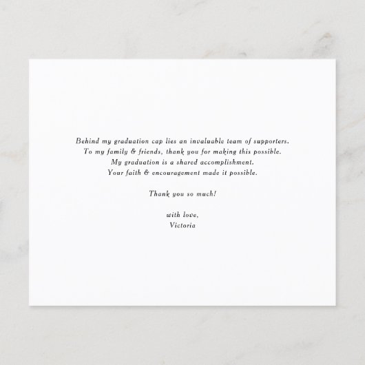 Boho Potted Cactus Afstuderen Dank je kaart (Achterkant)