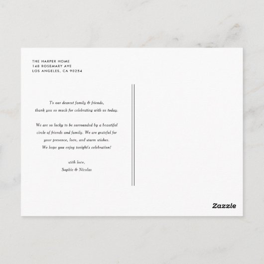 Boho Potted Succulent en Cactus Bruiloft Dank u Briefkaart (Achterkant)