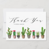 Boho Potted Succulenten en Cactus Afstuderen Bedankkaart (Voorkant)