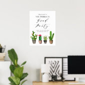 Boho Potted Succulenten en Cactus Afstuderen Poster (Thuiskantoor)