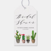 Boho Potted Succulenten en Cactus Bruidsfeest Cadeaulabel (Achterkant)