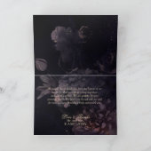 Boho pourpre Floral gothique Élégant Carte de reme (Intérieur)