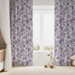 Boho pourpre Vintage Floral<br><div class="desc">Ces rideaux personnalisés présentent un design botanique vintage dans des tons mauves apaisants. Les motifs floraux détaillés évoquent une élégance intemporelle d'inspiration nature, ajoutant un charme frais mais classique à votre espace. Parfait pour créer une atmosphère sereine et jardin à l'intérieur avec une touche de sophistication vintage. Utilisez les outils...</div>