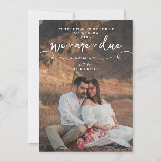 Boho Premier bébé Faire-part de grossesse neutre (Devant)