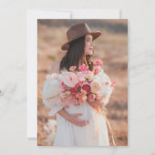 Boho Premier bébé Faire-part de grossesse neutre (Dos)