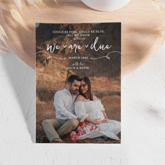 Boho Premier bébé Faire-part de grossesse neutre