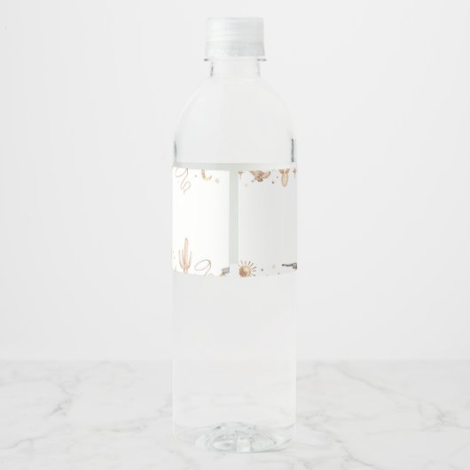 Boho Premier Rodeo Anniversaire Étiquette de boute (Dos)