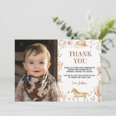 Boho Premier Rodeo Anniversaire Photo Carte de rem (Debout devant)