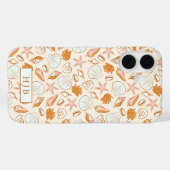 Boho Preppy Coastal Personnalisé iPhone 16 Coque (Verso (horizontal))