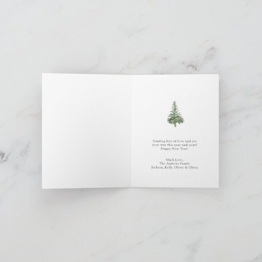 Boho Prettige feestdagen Waterverf Tree Non-Photo (Binnen)