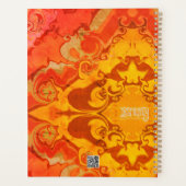 Boho Pretty Modern Orange Professeur Personnalisé (Dos)