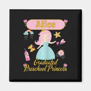 Boho Prinses Alice 2026 Gepersonaliseerde Preschoo Magneet