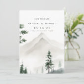 Boho Printable Mountain Save The Date (Staand voorkant)