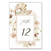 Boho Protea Pampas Grass Floral Wedding Kaart (Achterkant)