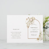 Boho Protea Pampas Grass Floral Wedding Programme (Debout devant)
