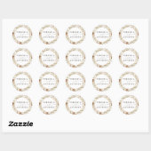 Boho Protea Pampas Grass Floral Wedding Ronde Sticker (Vel)