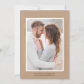 Boho Protea Pampas Grass Gray Wedding Foto Save The Date (Achterkant)