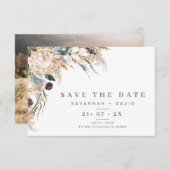 Boho Protea Pampas Mariage Enregistrer La Carte Da (Devant / Derrière)