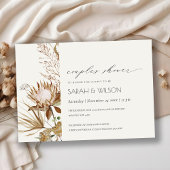 Boho Protea Sec Palm Floral Couples Invitation de