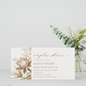 Boho Protea Sec Palm Floral Couples Invitation de  (Debout devant)