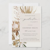 Boho Protea Sry Palm Flora Photo Invitation (Devant)