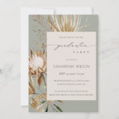 Boho Protea Sry Palm Flora Photo Invitation (Devant)