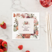 Boho Pumpkin Floral Fall Baby Shower Servet (Insitu)