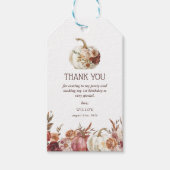 Boho Pumpkin Herfst Bloom Verjaardagsgunst Cadeaulabel (Voorkant)
