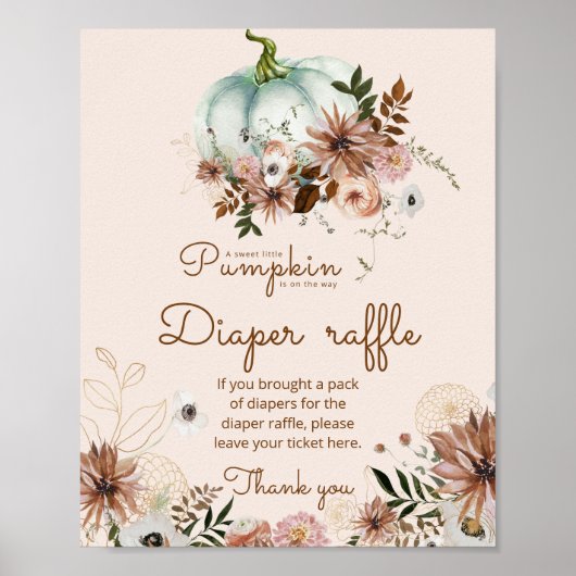 Boho pumpkin is onderweg naar Diaper raffle Poster (Voorkant)
