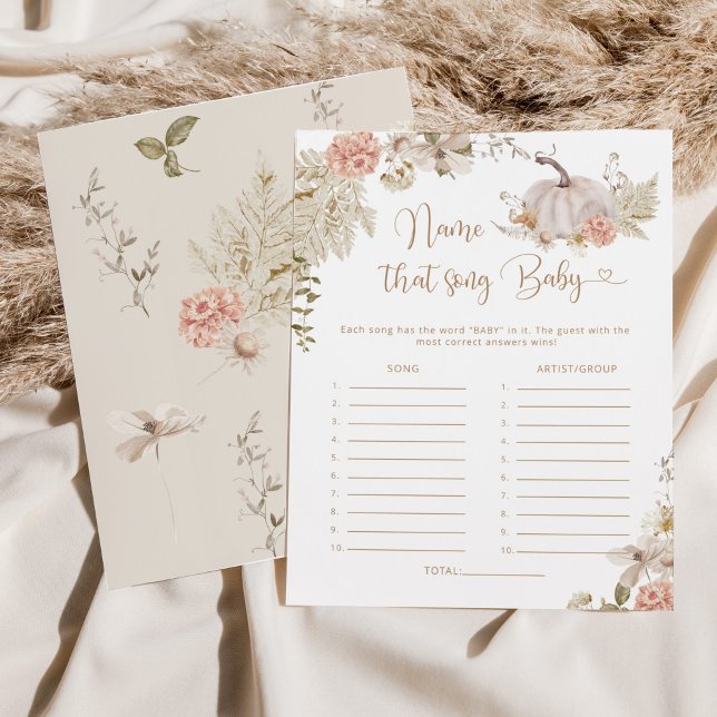 Boho pumpkin Name dat liedje baby shower game (Creator heeft geüpload)