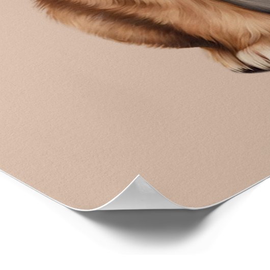 Boho Puppies met Bloemen Poster (Hoek)