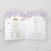 Boho Purple Butpe Quinceañera Modèle du programme (Intérieur)