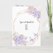 Boho Purple Butpe Quinceañera Modèle du programme (Dos)