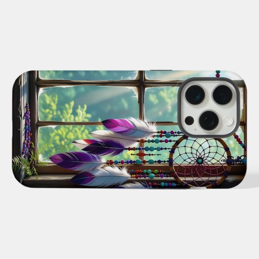 Boho Purple Dreamcatcher in Window (Verso Horizontal)