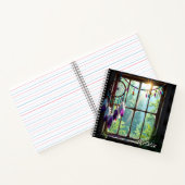 Boho Purple Dreamcatcher in Window Personalized Notitieboek (Binnen)