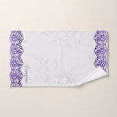 Boho Purple Faux Lace Personnalisé (Serviette à main)
