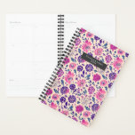 Boho Purple Floral<br><div class="desc">Le motif botanique fleuri d'inspiration boho violet. Personnalisez avec le nom à l'avant.</div>