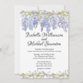 Boho Purple Floral Wedding Invitations (Devant)