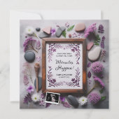 Boho Purple Grossesse Faire-part numérique (Devant)