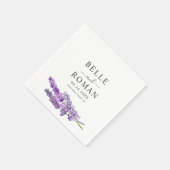 Boho Purple Lavender Watercolor Wedding Servet (Hoek)