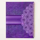 Boho Purple Mandala Grand Planificateur (Dos)