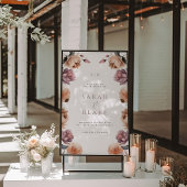 Boho Purple Neutral Floral Mariage Affiche de bien