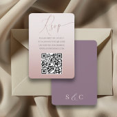 Boho QR Code Rose or Simple RSVP Mariage