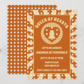 Boho Queen of Hearts verjaardagsfeestje Kaart (Voorkant / Achterkant)