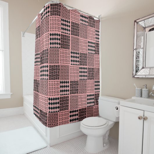 Boho Quilt Douchegordijn (In situ)
