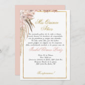 Boho Quinceanera uitnodiging (Voorkant / Achterkant)