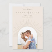 Boho Radiant Arch Photo Wedding Save The Date (Voorkant)